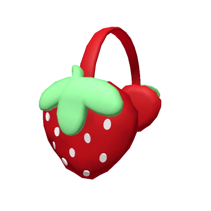 Red Strawberry Earmuffs