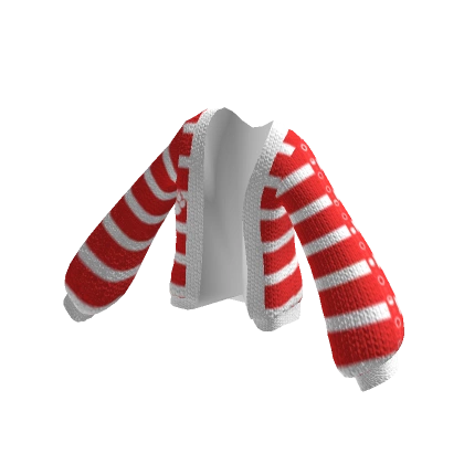 Oversized Red Striped Butterfly Sweater