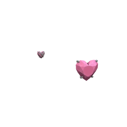 Pink Diamond Heart Earrings