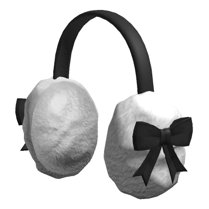 Adorable White Bow Earmuffs