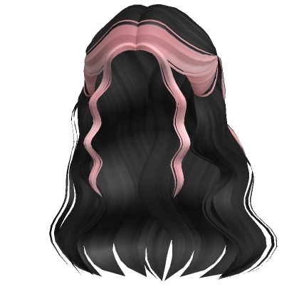 Delicate Half Up Waves Black Pink