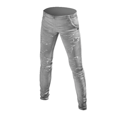 Distressed Jeans White