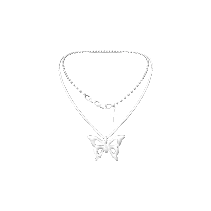 y2k butterfly cross chain necklace