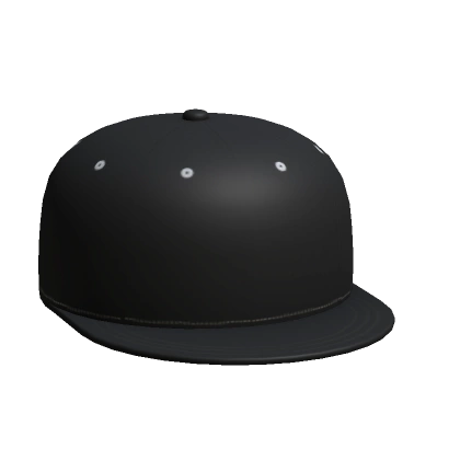 black fitted baseball hat