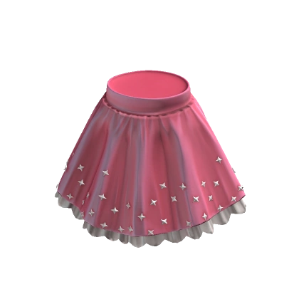 Starry Ruffled Skirt - Baby Pink