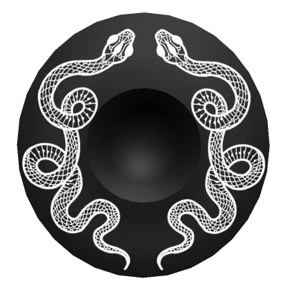 Black & White Twin Snakes Wide Brim Hat