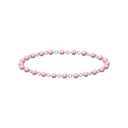 Pink Pearl Chain Necklace 3.0