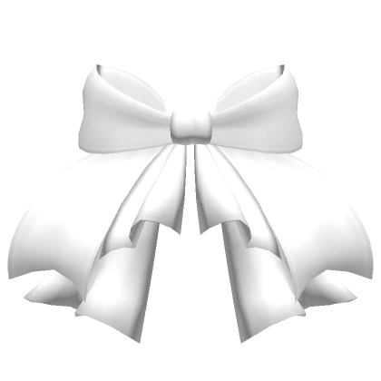 White Waist Bow with Ruffles