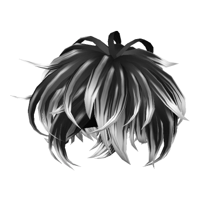 Messy Black to White 3D Hair_564FAE