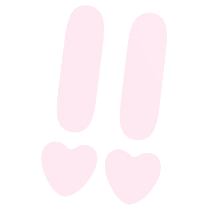 ♡ cute neon pink glowing heart exclamation marks