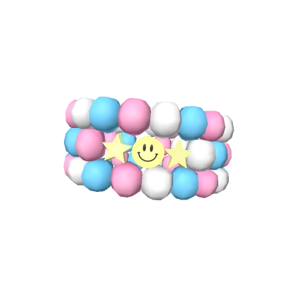 3.0 Blue and Pink Pearl Preppy Armband