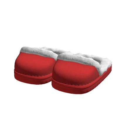 Cozy Winter Slippers - Christmas Santa Red