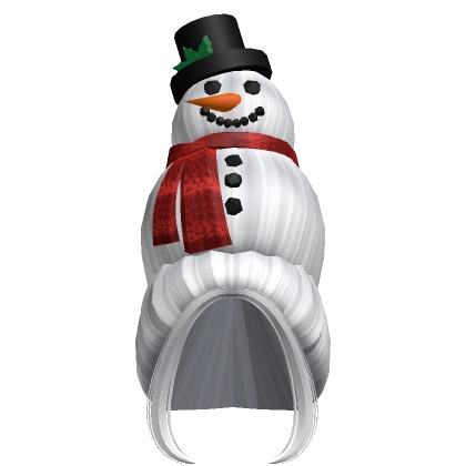 Frosty The Snowman Christmas Updo Hair (White)
