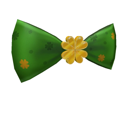 Golden Four Leaf Clover Bow Tie