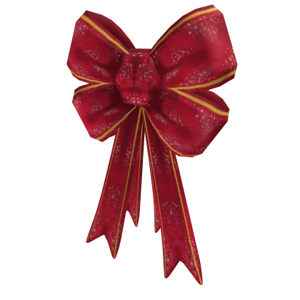 Red Tinsel Bow