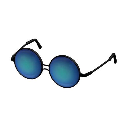 Circle Framed Blue Glasses