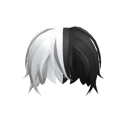 White/Black Split Anime Hair