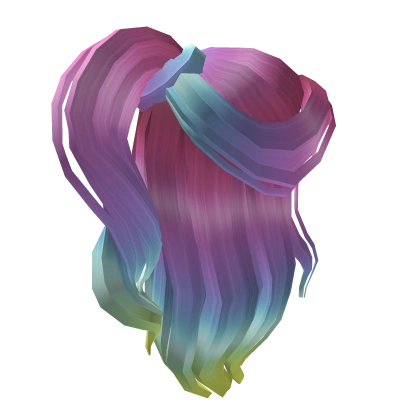 Rainbow Half-up Ponytail