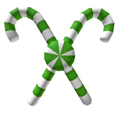Green Crossed Candy Cane
