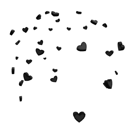 Black Candy Heart Confetti