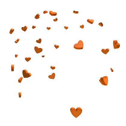 Orange Candy Heart Confetti