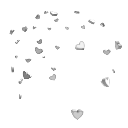 White Candy Heart Confetti