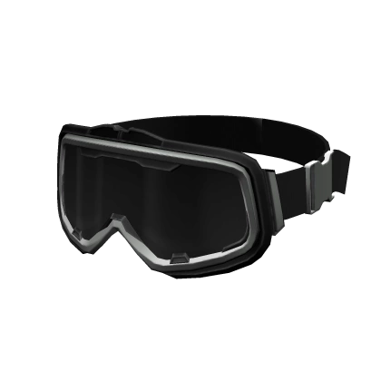 White Techwear Goggles (Lowered)