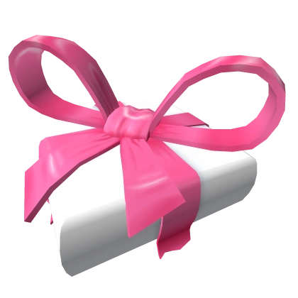 Present Lid with a Pink Bow