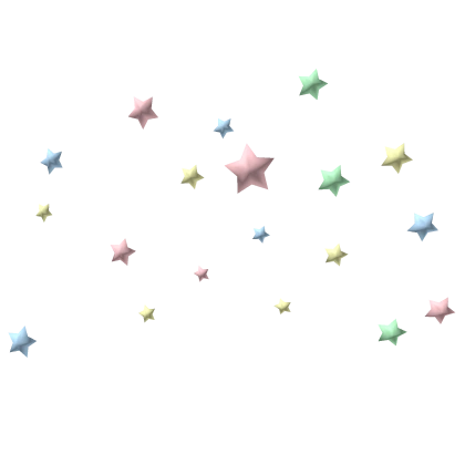 Pastel Rainbow Star Confetti