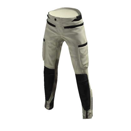 Textured Leather Pants - White