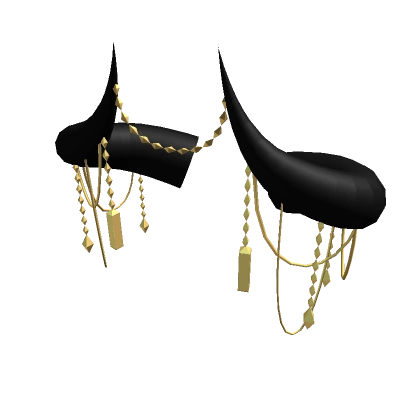Black/Gold Jewelled Horns of the Abyss
