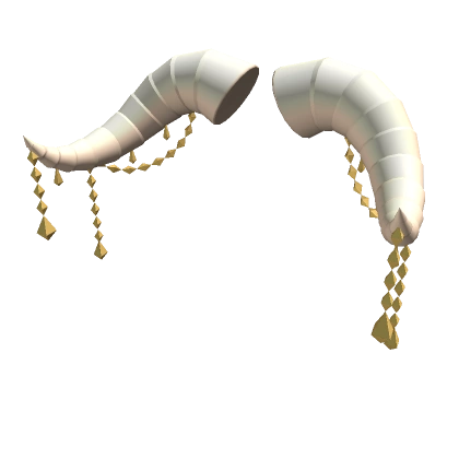 White/Gold Jewelled Giant Horns