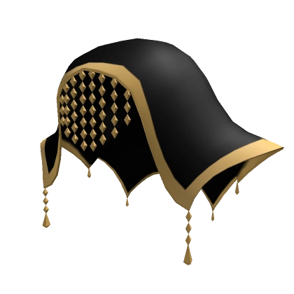 Gold/Black Sultana's Head Veil