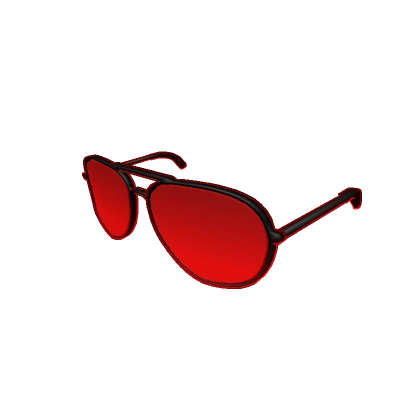 Red Void Aviator Glasses - Cartoony Outline