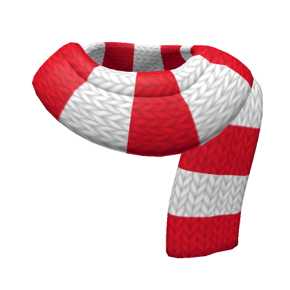 Red and White Candy Cane Knit Scarf (1.0)