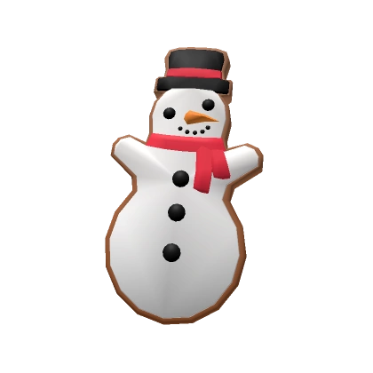 Christmas Gingerbread Snowman Cookie (Red)