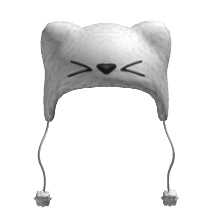 White Fluffy Cat Hat