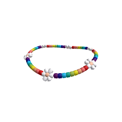 Rainbow Beads Flower Necklace (3.0)