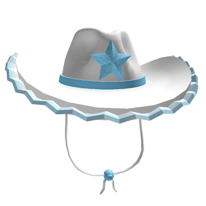 Aesthetic Preppy Cowgirl Hat (Blue)