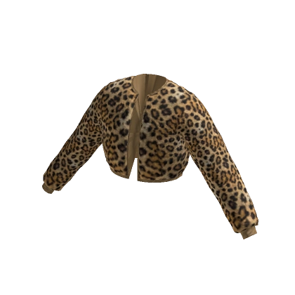 Fluffy Leopard Print Jacket