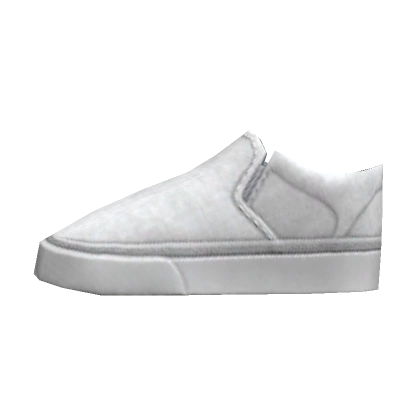 Canvas Shoes - White - Left