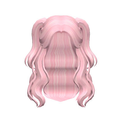 Pink Cute Wavy Hair with Short Pigtails