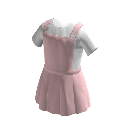 Pink Simple Overall Dress